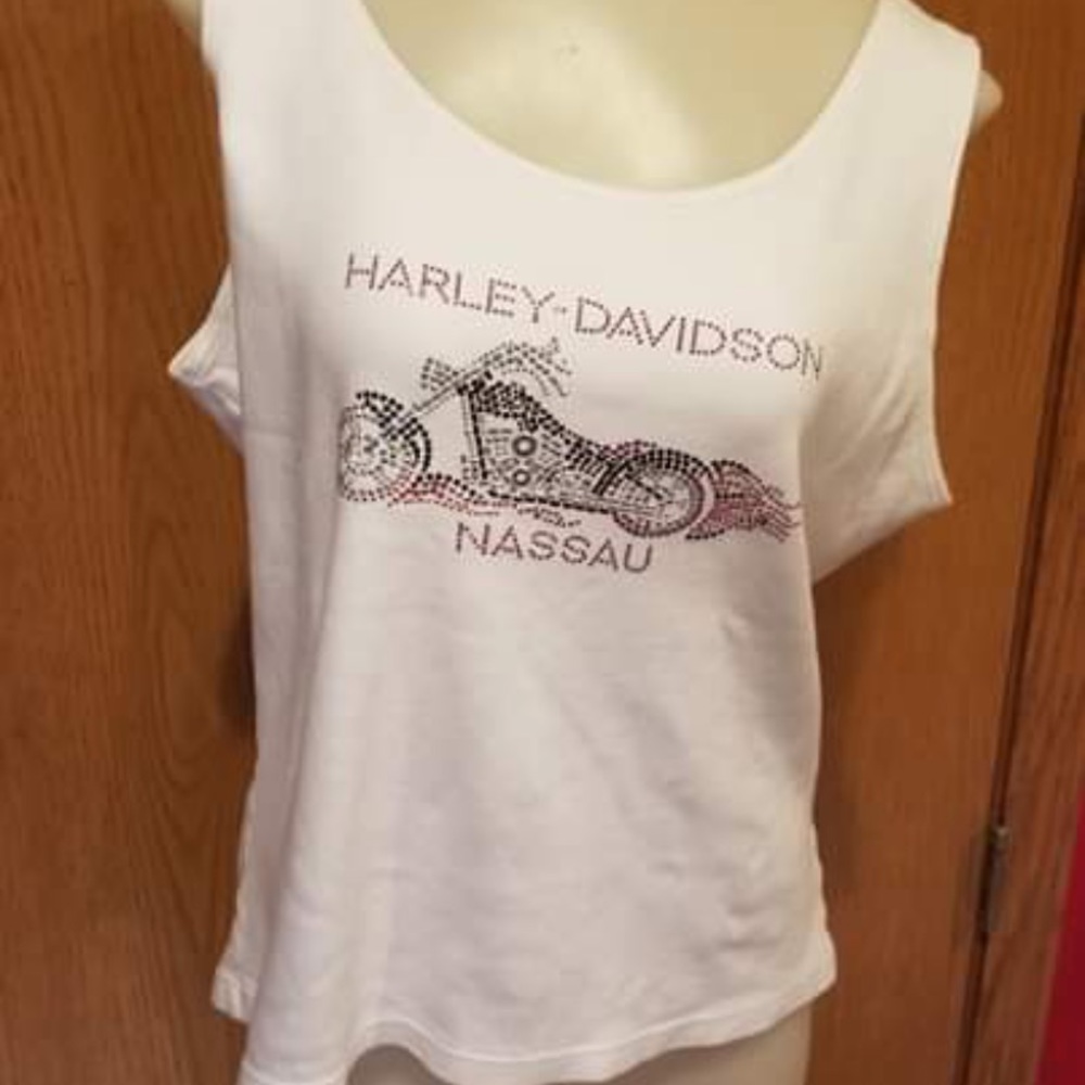 Harley Davidson XL White Tank